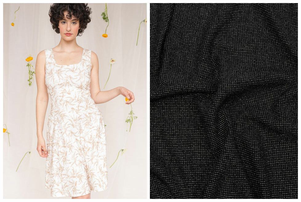 metallic knit fabric and the luxsy dress sewing pattern