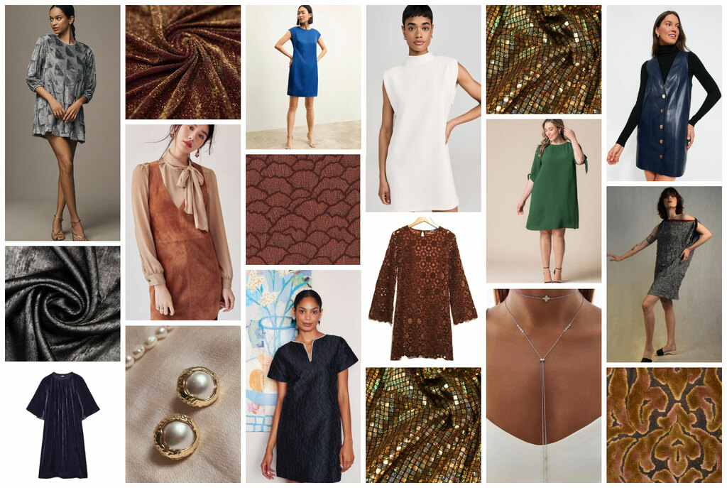 shift dress inspiration collage