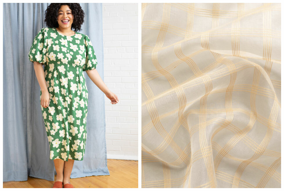 organza fabric and teh sloan dress pattern
