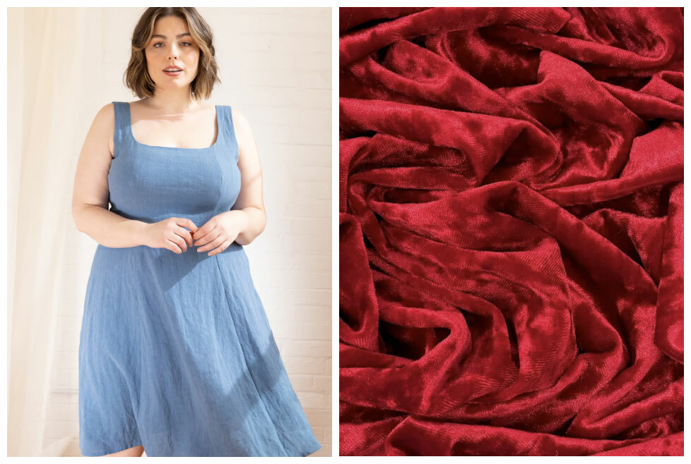 crushed velvet and the jones dress pattern
