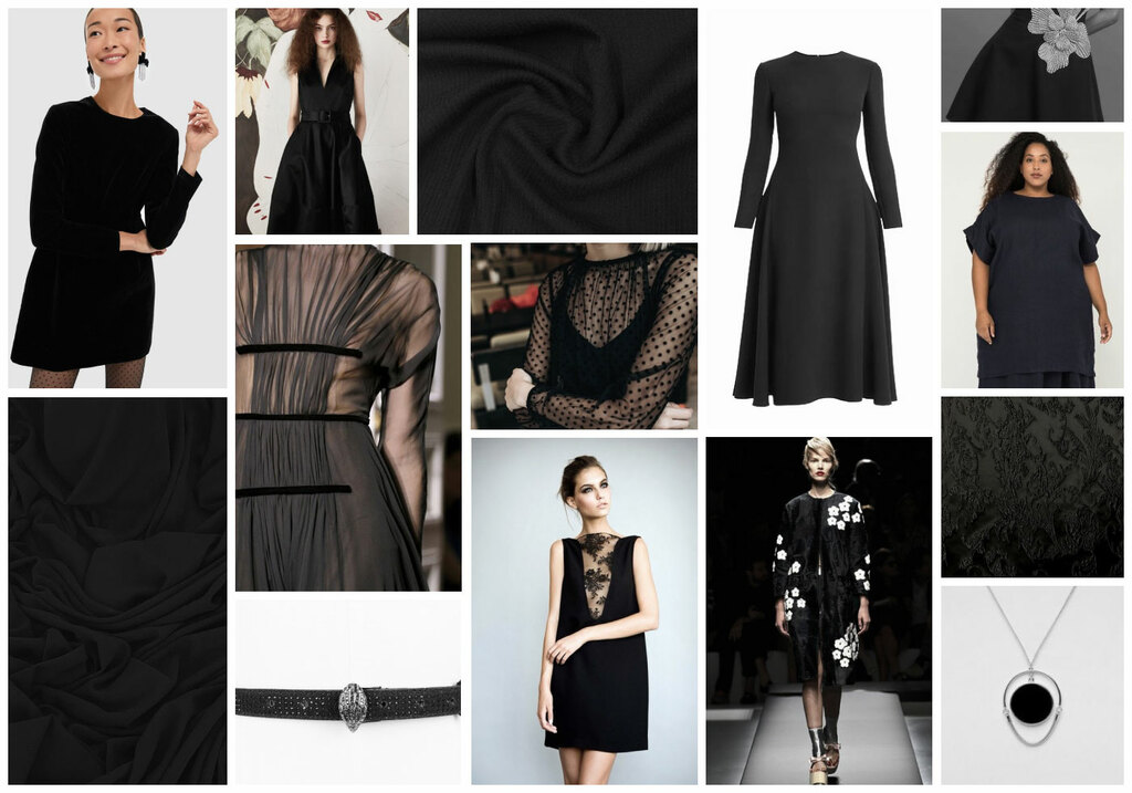 little black dress inspiration collage