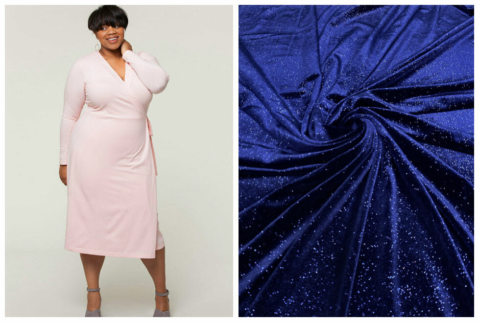glitter foil velvet fabric and the erica dress pattern