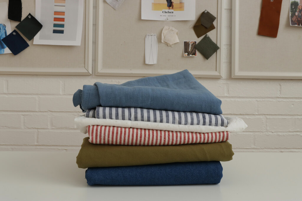 A stack of fabric