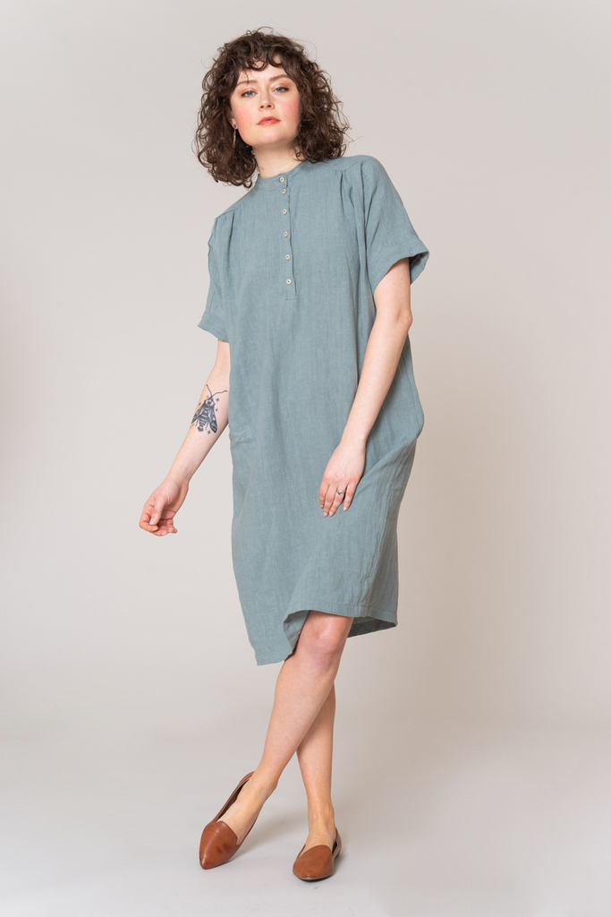Woman wearing Jo dress front