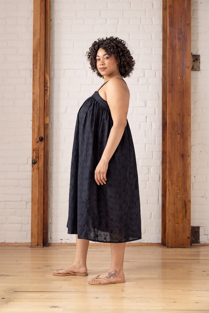 Marigold dress on Tambrie, side view