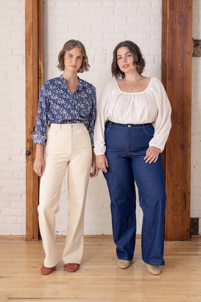 Models wearing Vallie jeans