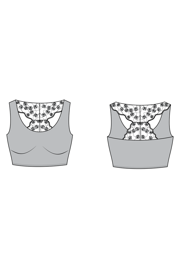 The Kaye Bralette Bonus sewing pattern, from Seamwork