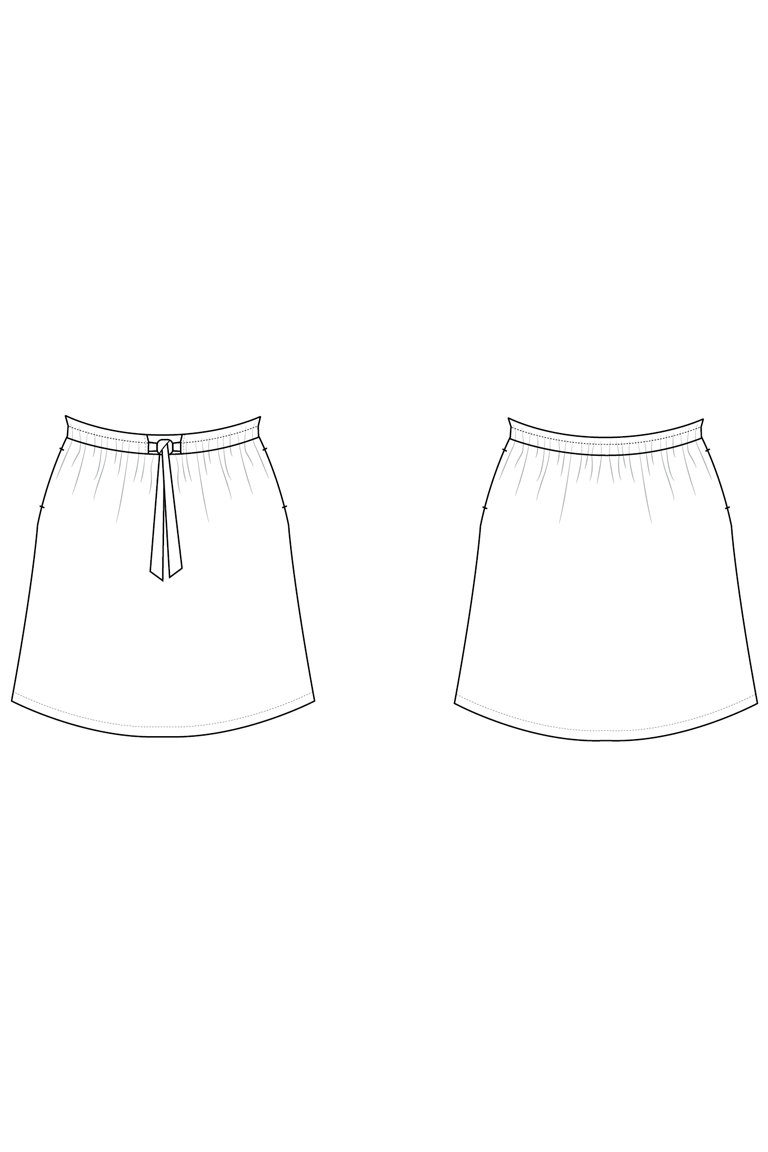 The Miller Shorts Bonus sewing pattern, from Seamwork