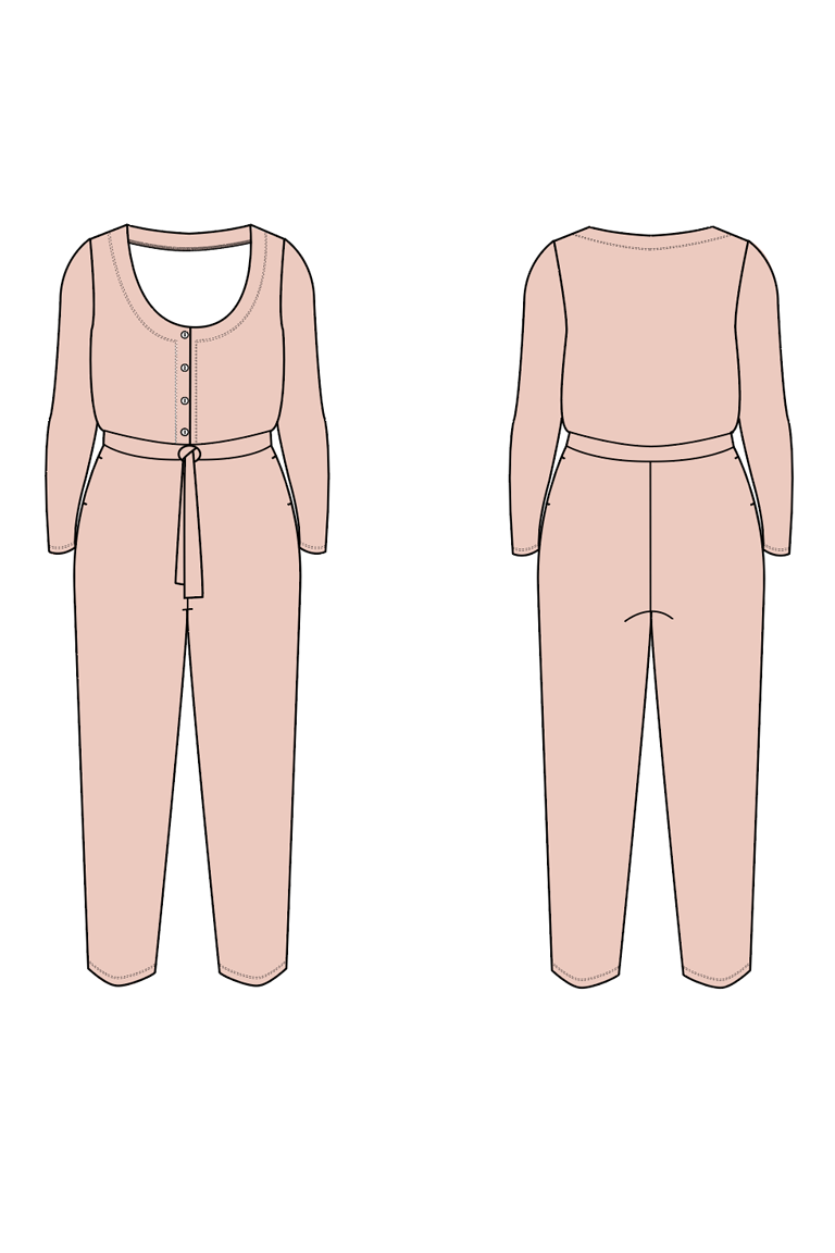 The Billie Jumpsuit Bonus sewing pattern, from Seamwork