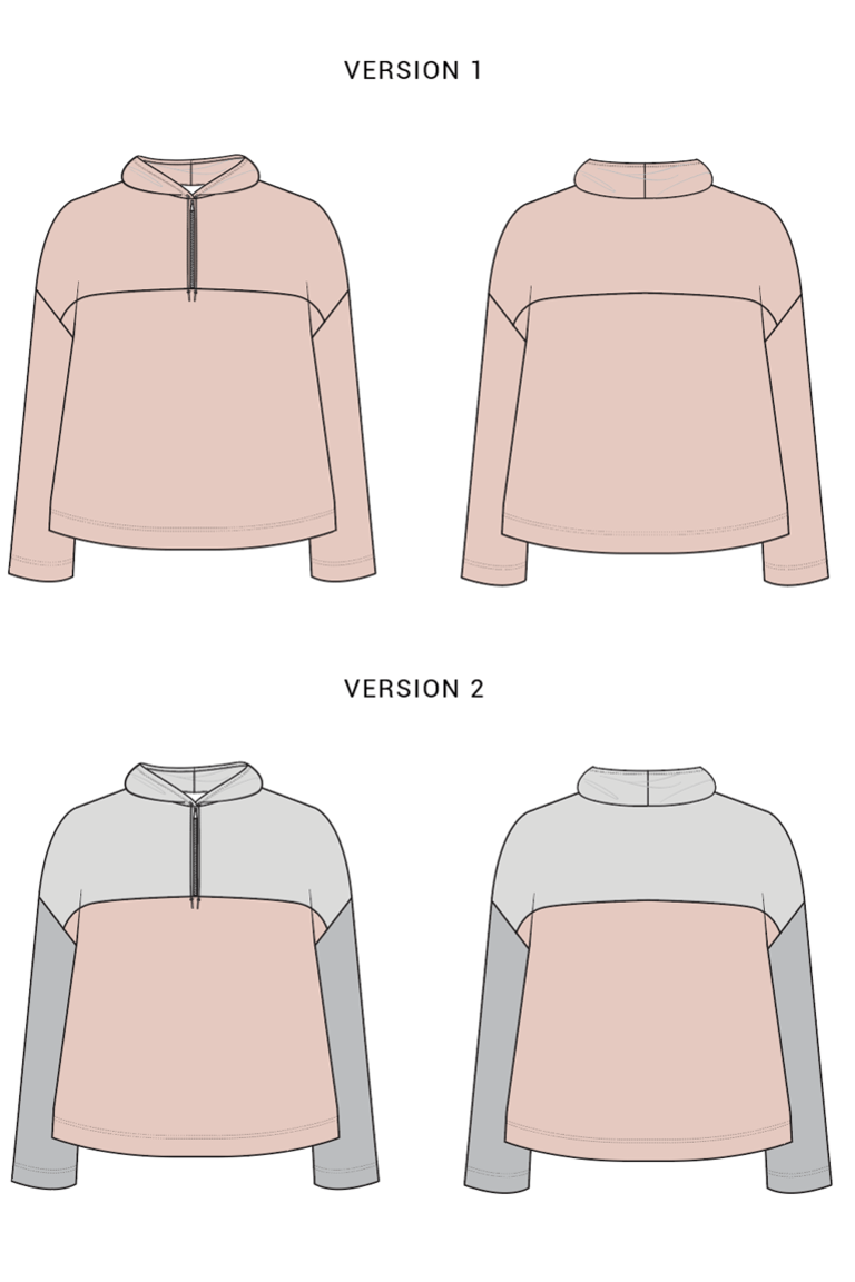 The Amari Sweatshirt Bonus sewing pattern, from Seamwork