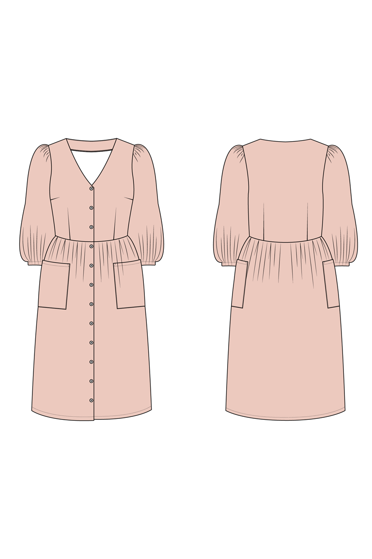 The Killian Dress Bonus sewing pattern, from Seamwork