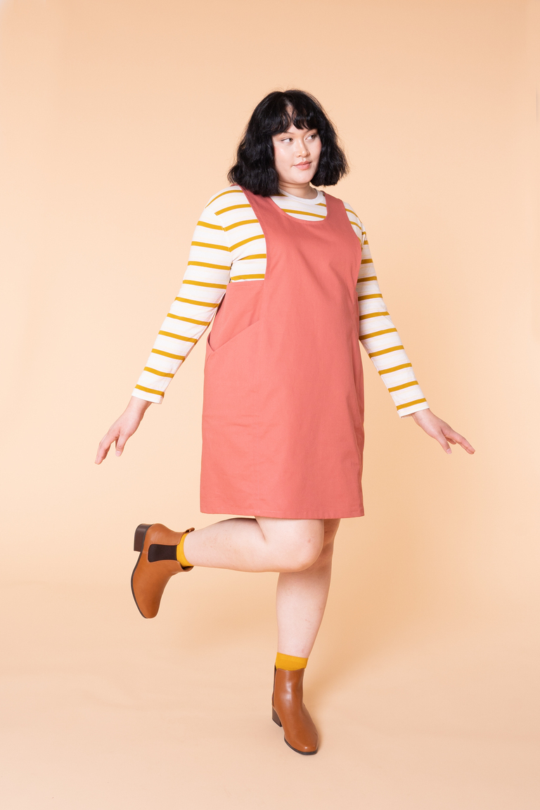 The Knox Pinafore Bonus sewing pattern, from Seamwork