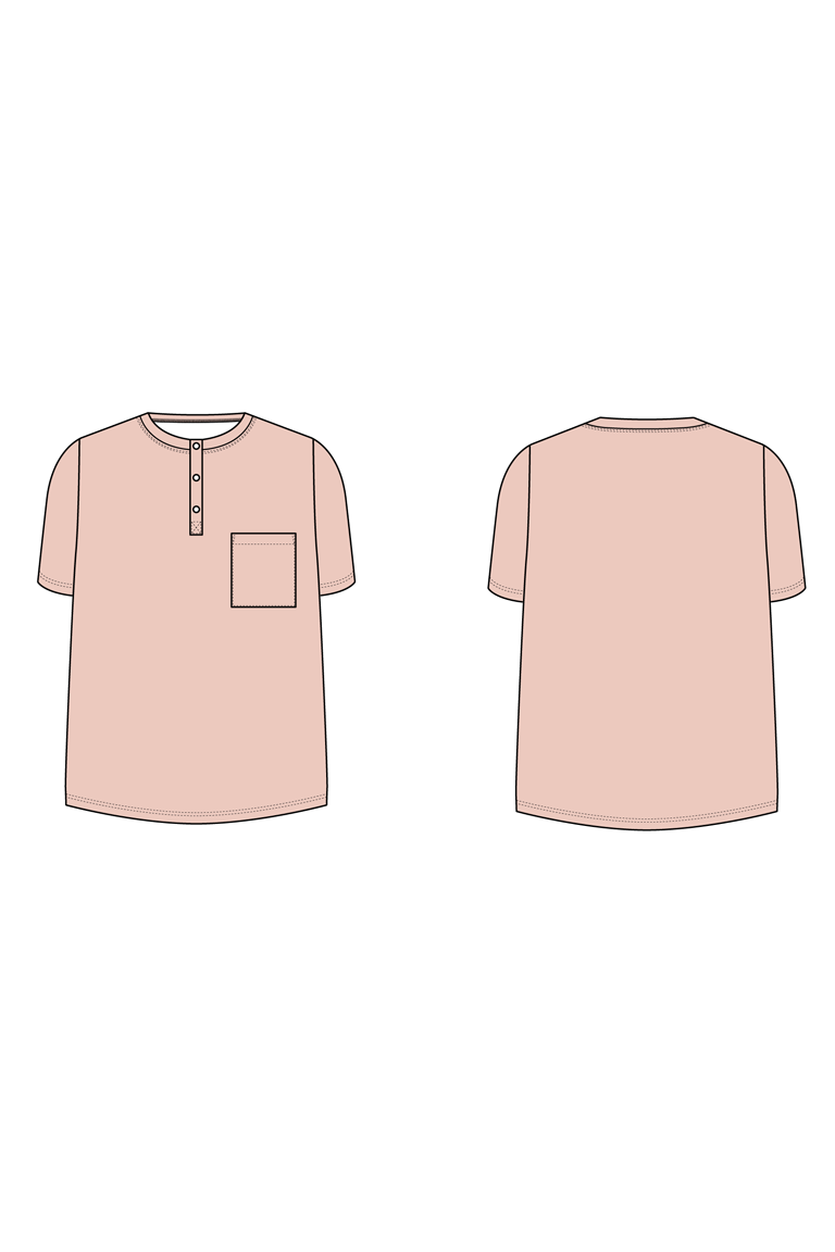 The Ryan T-shirt Bonus sewing pattern, from Seamwork