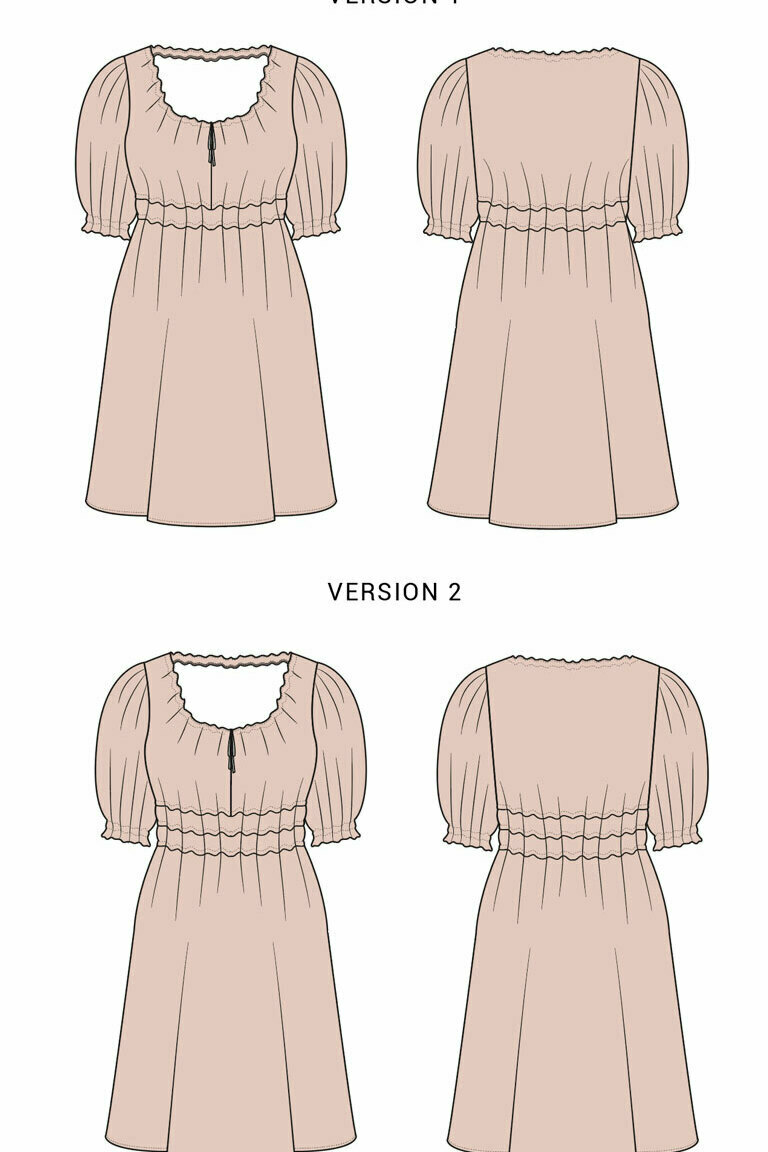 The Meg Dress Bonus sewing pattern, from Seamwork