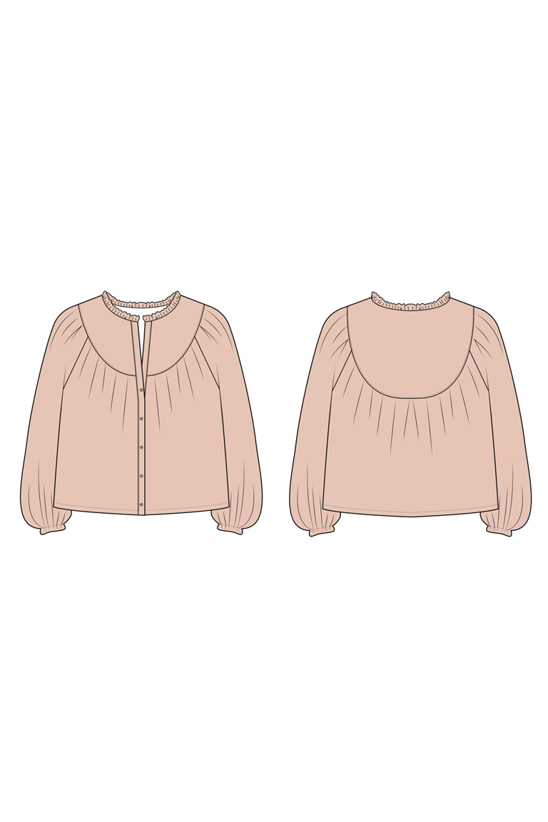 The Aims Blouse Bonus sewing pattern, from Seamwork