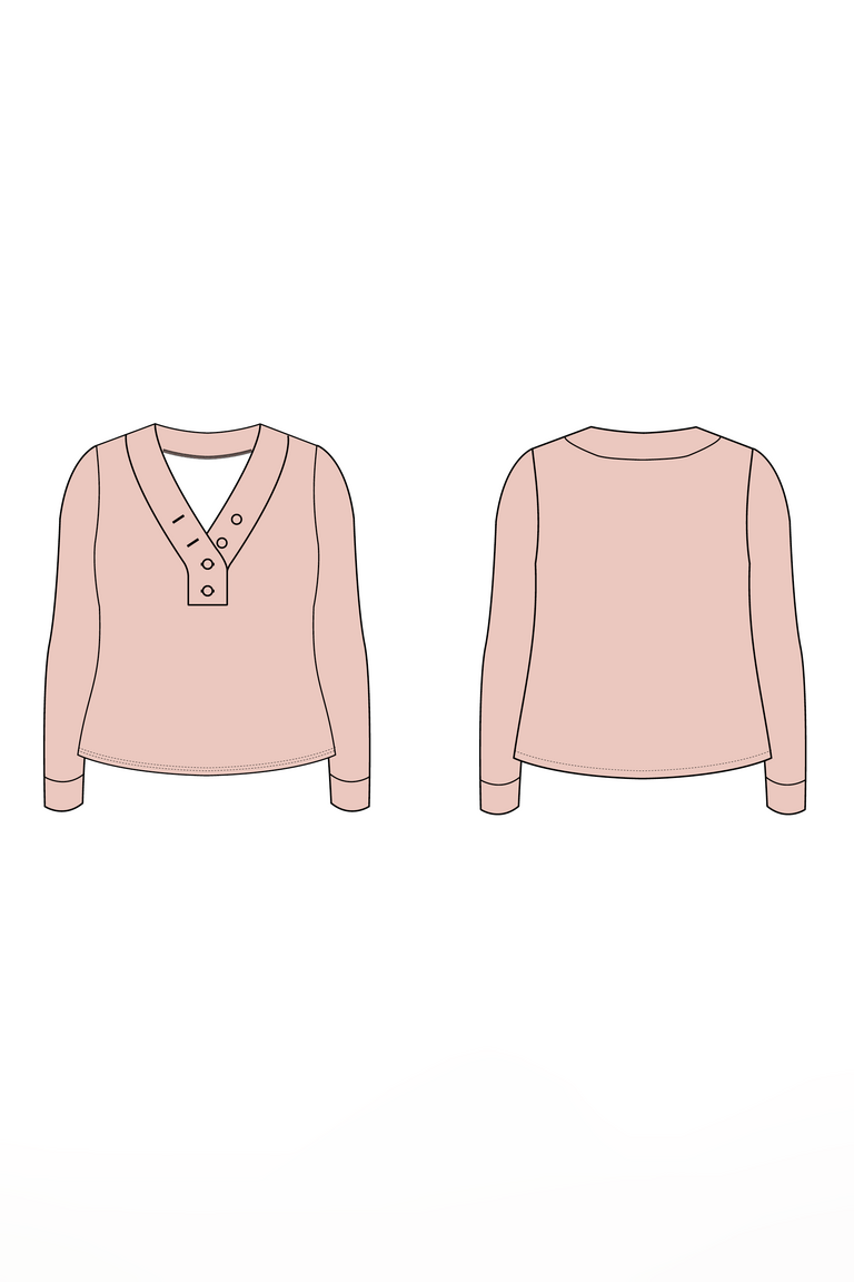 The Vicky Sweater Bonus sewing pattern, from Seamwork