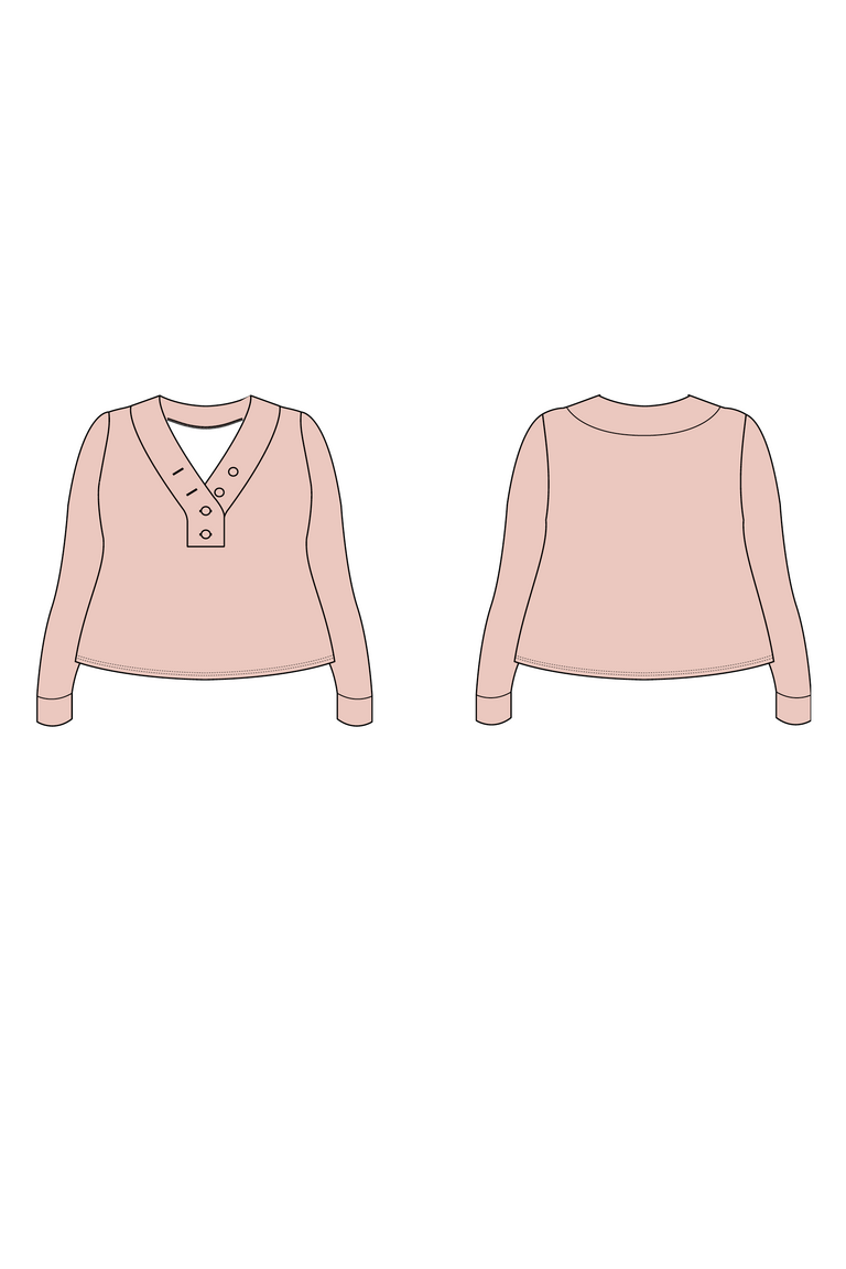 The Vicky Sweater Bonus sewing pattern, from Seamwork