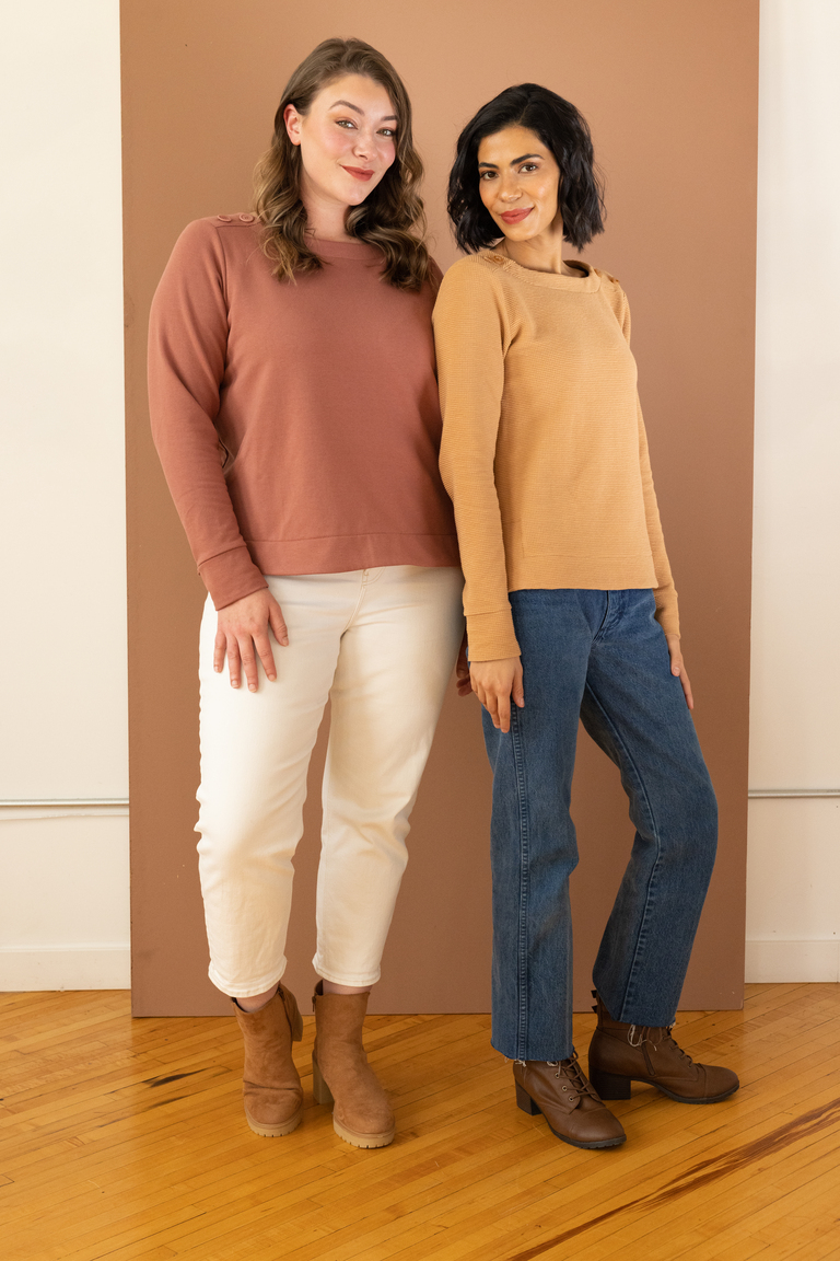 The Callen Sweater Bonus sewing pattern, from Seamwork