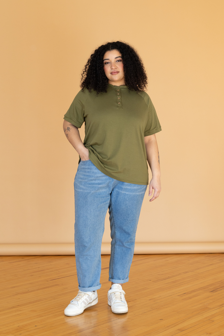 The Bowen T-shirt Bonus sewing pattern, from Seamwork