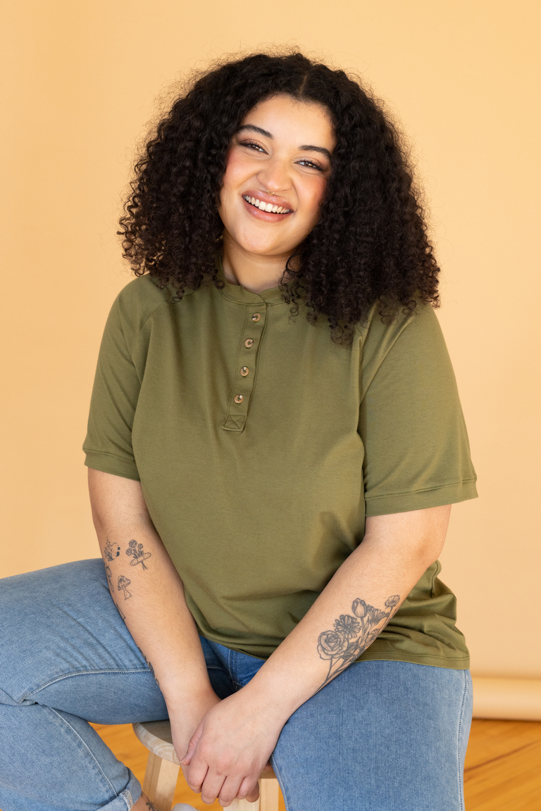 The Bowen T-shirt Bonus sewing pattern, from Seamwork