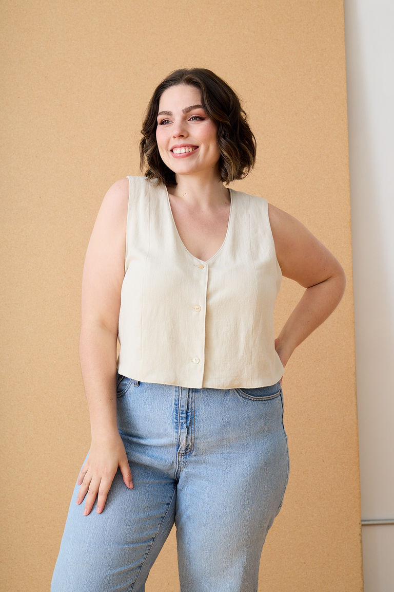 The Otto Vest Bonus sewing pattern, from Seamwork
