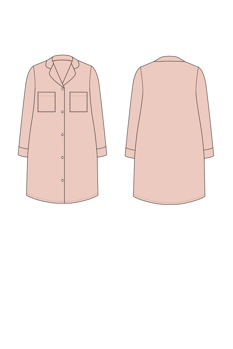 The Leif Sleep Shirt Bonus sewing pattern, from Seamwork