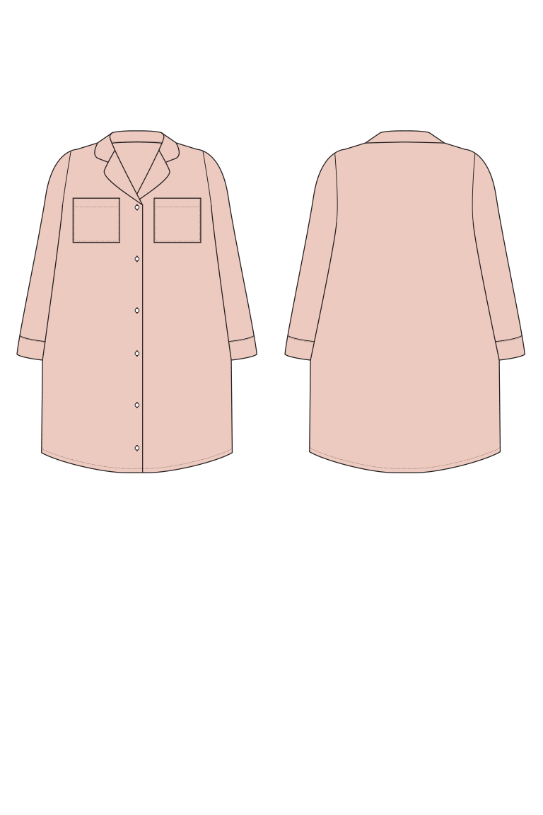 The Leif Sleep Shirt Bonus sewing pattern, from Seamwork