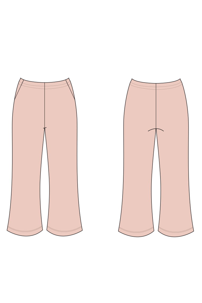 The Palmer Crop Flare sewing pattern, from Seamwork