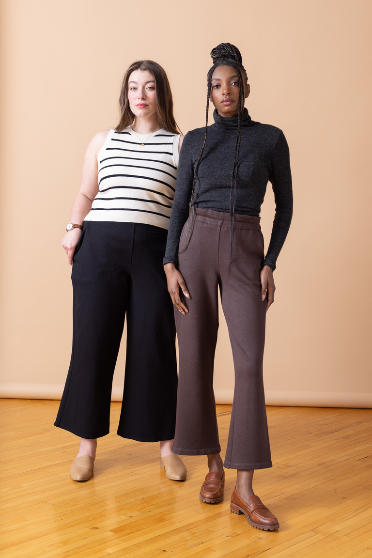 The Palmer Crop Flare sewing pattern, from Seamwork