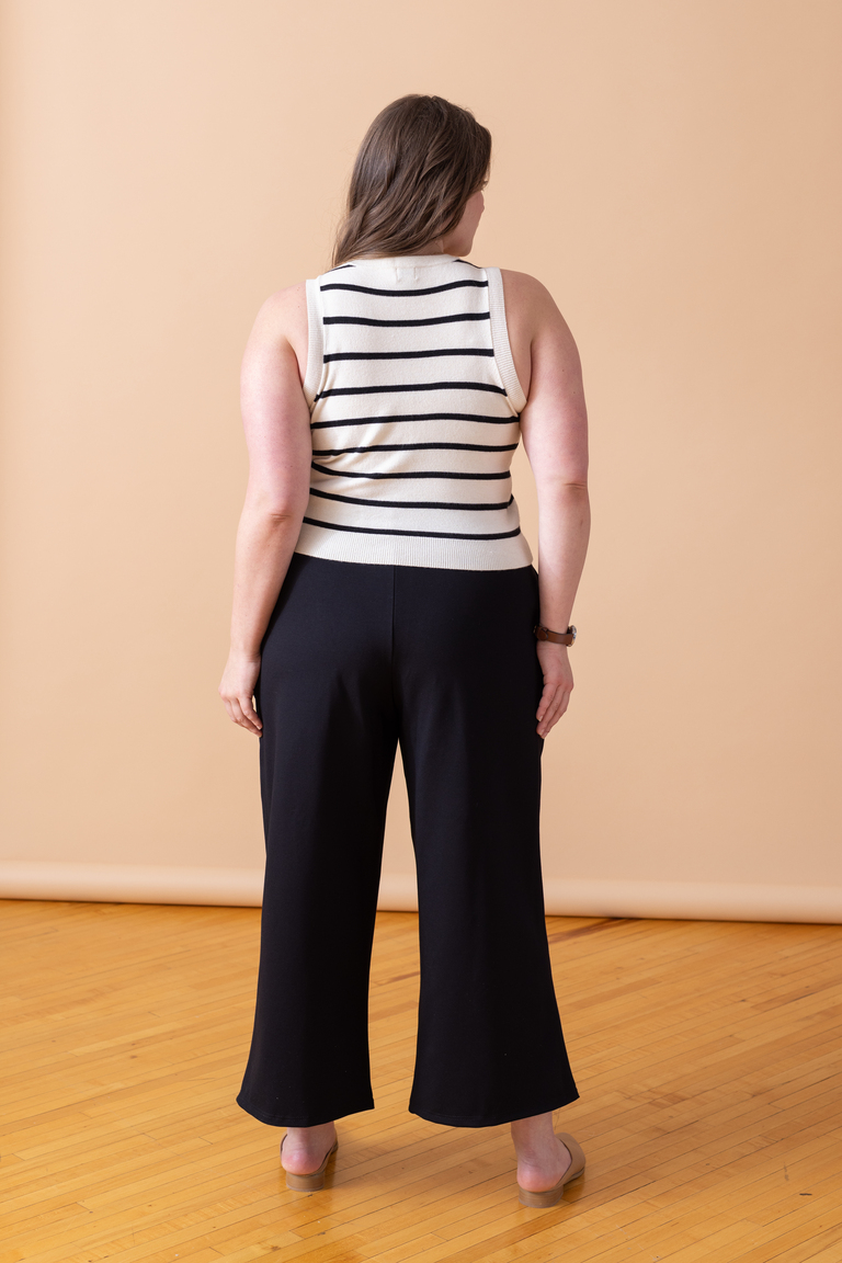The Palmer Crop Flare sewing pattern, from Seamwork