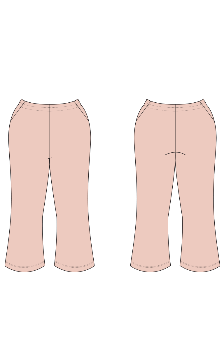 The Palmer Crop Flare sewing pattern, from Seamwork