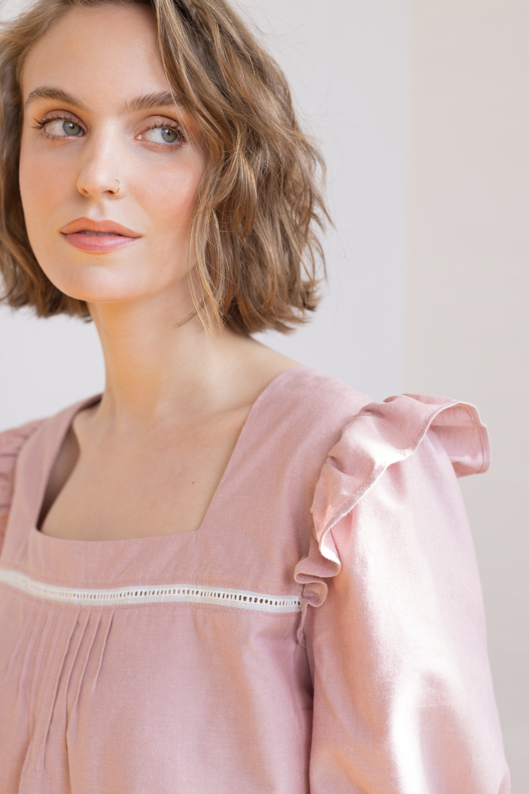 The Bloom Bonus Sleeve Ruffle sewing pattern, from Seamwork