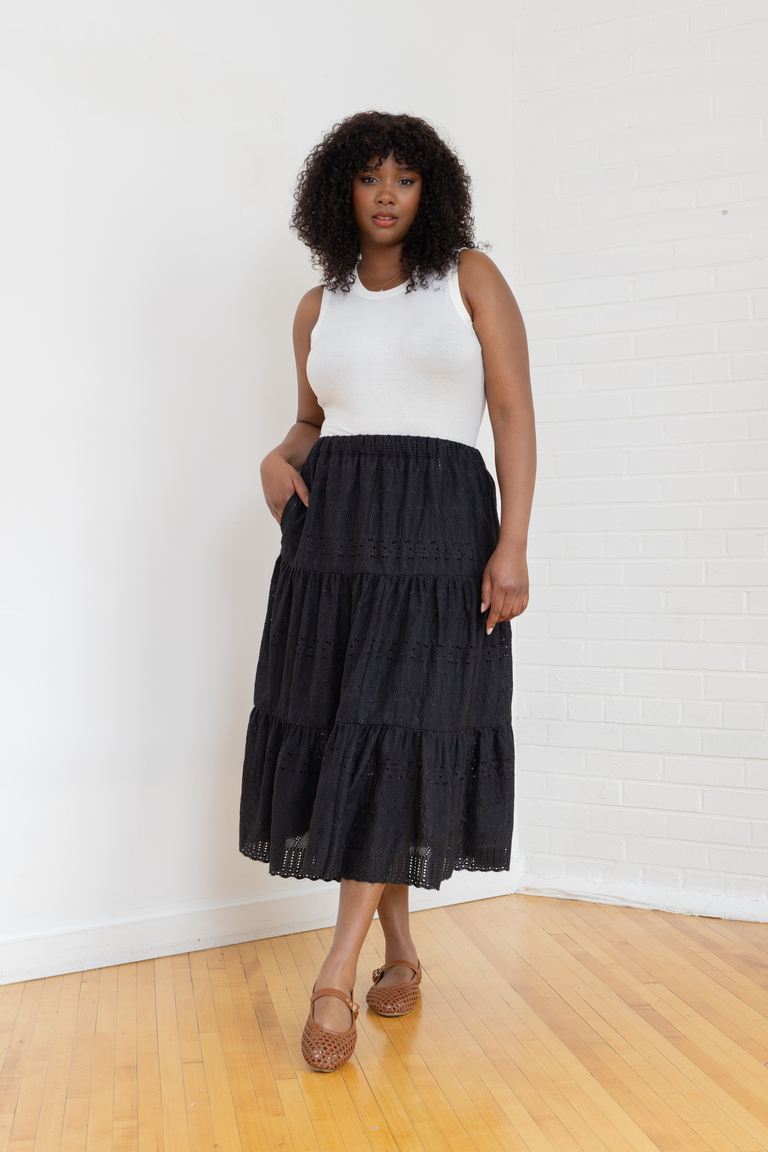 The Yarrow Three-Tier Skirt  sewing pattern, from Seamwork