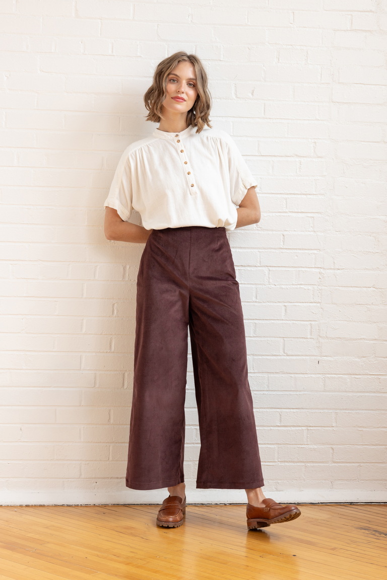 The Lars Cropped Wide Leg Pants sewing pattern, from Seamwork