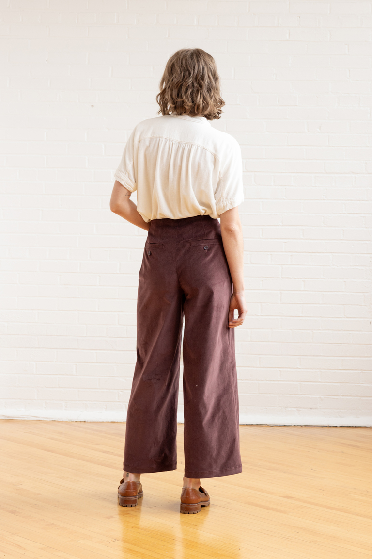 The Lars Cropped Wide Leg Pants sewing pattern, from Seamwork
