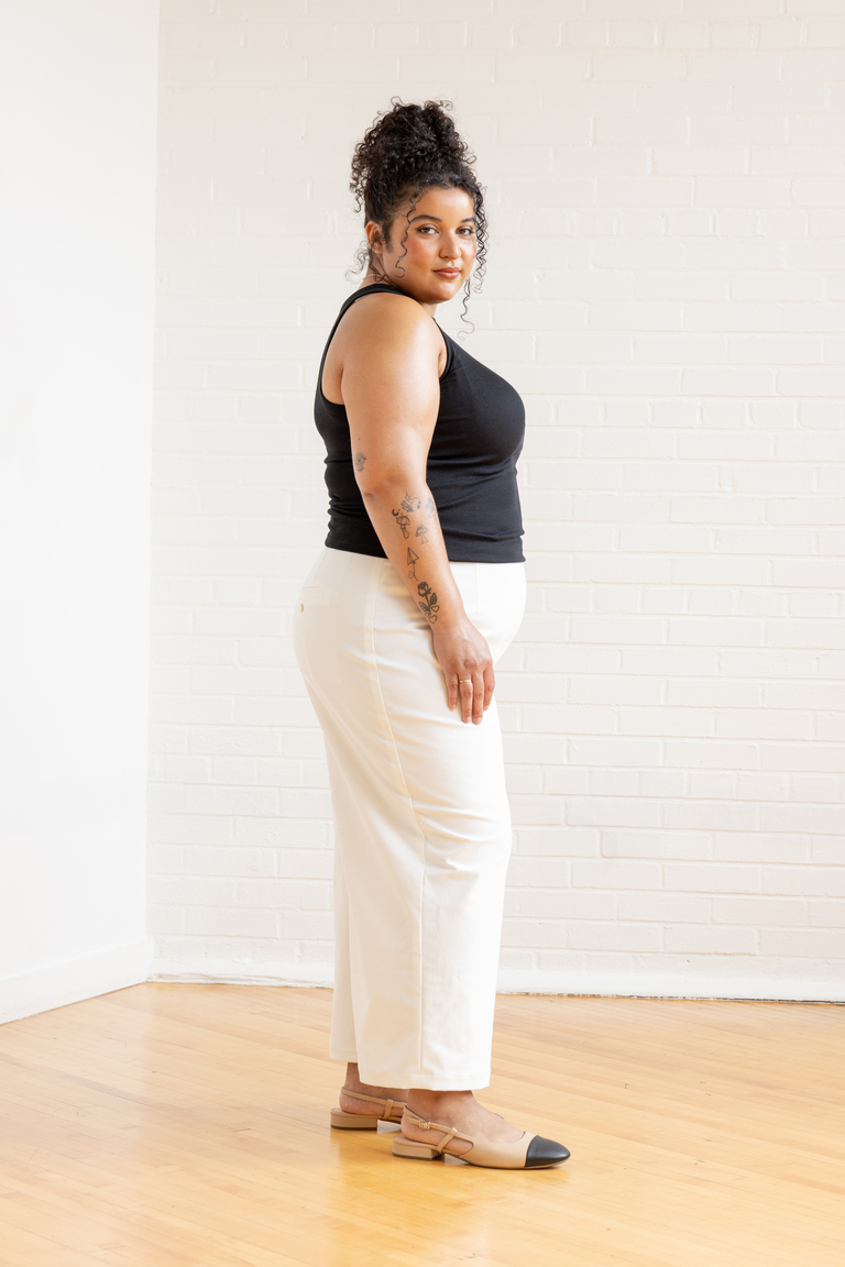 The Lars Cropped Wide Leg Pants sewing pattern, from Seamwork