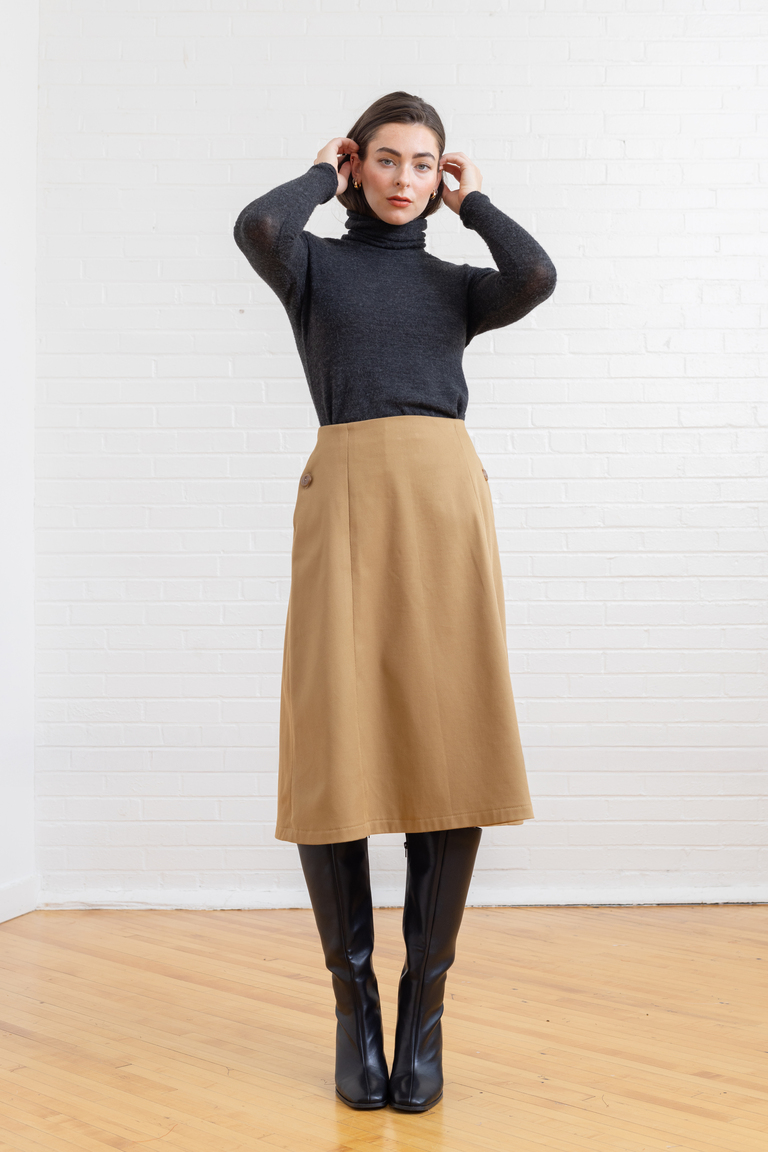 The Orla Lined Midi Skirt sewing pattern, from Seamwork