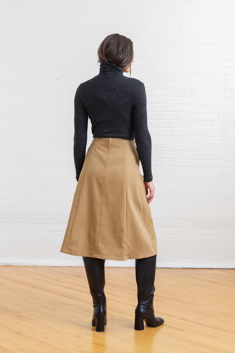 The Orla Lined Midi Skirt sewing pattern, from Seamwork