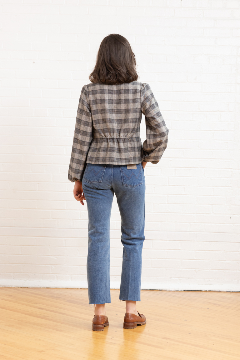 The Cosmo Tie-front Blouse sewing pattern, from Seamwork