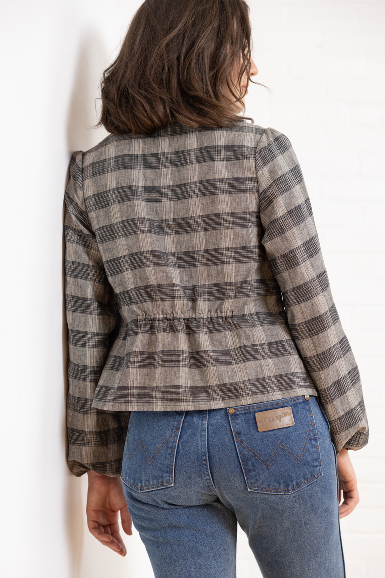 The Cosmo Tie-front Blouse sewing pattern, from Seamwork