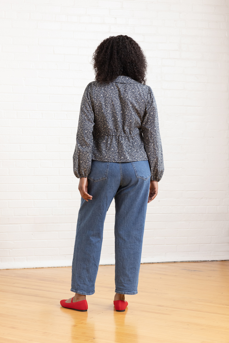 The Cosmo Tie-front Blouse sewing pattern, from Seamwork