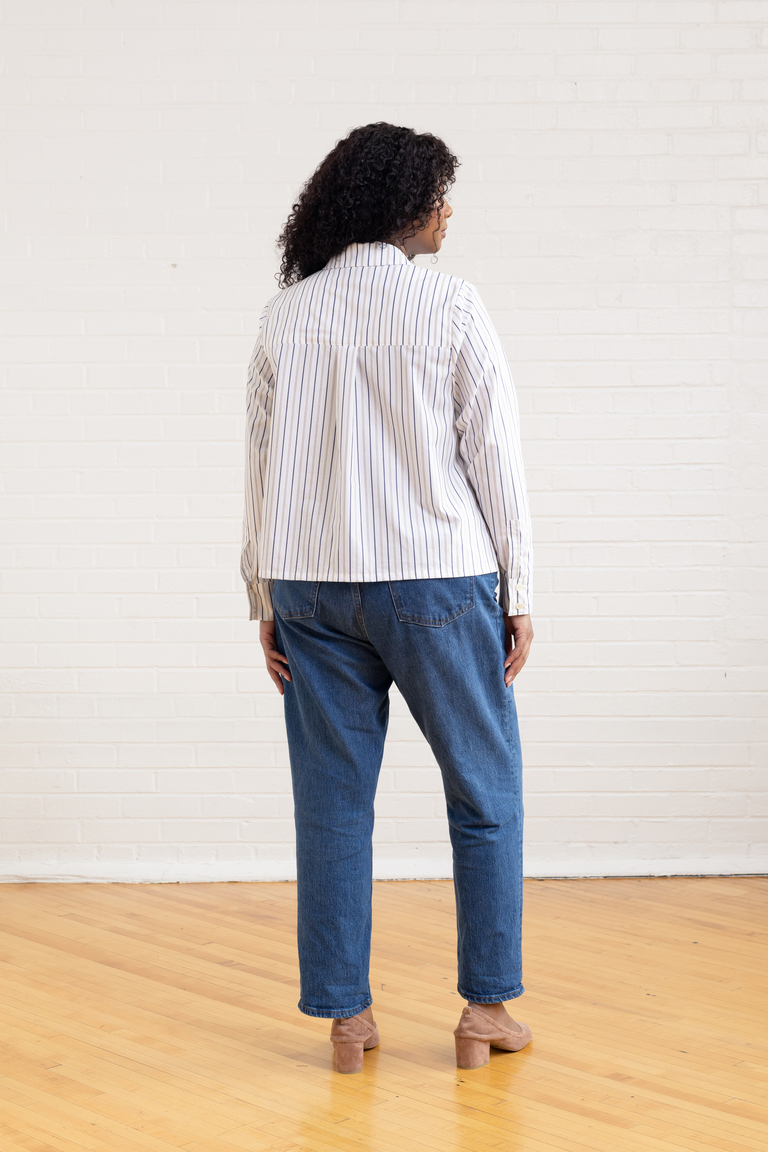The Thyme Collared Popover Shirt sewing pattern, from Seamwork