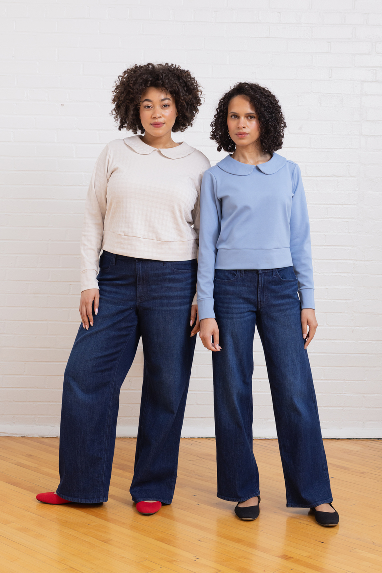 The Thistle  Peter Pan Collar Sweater sewing pattern, from Seamwork