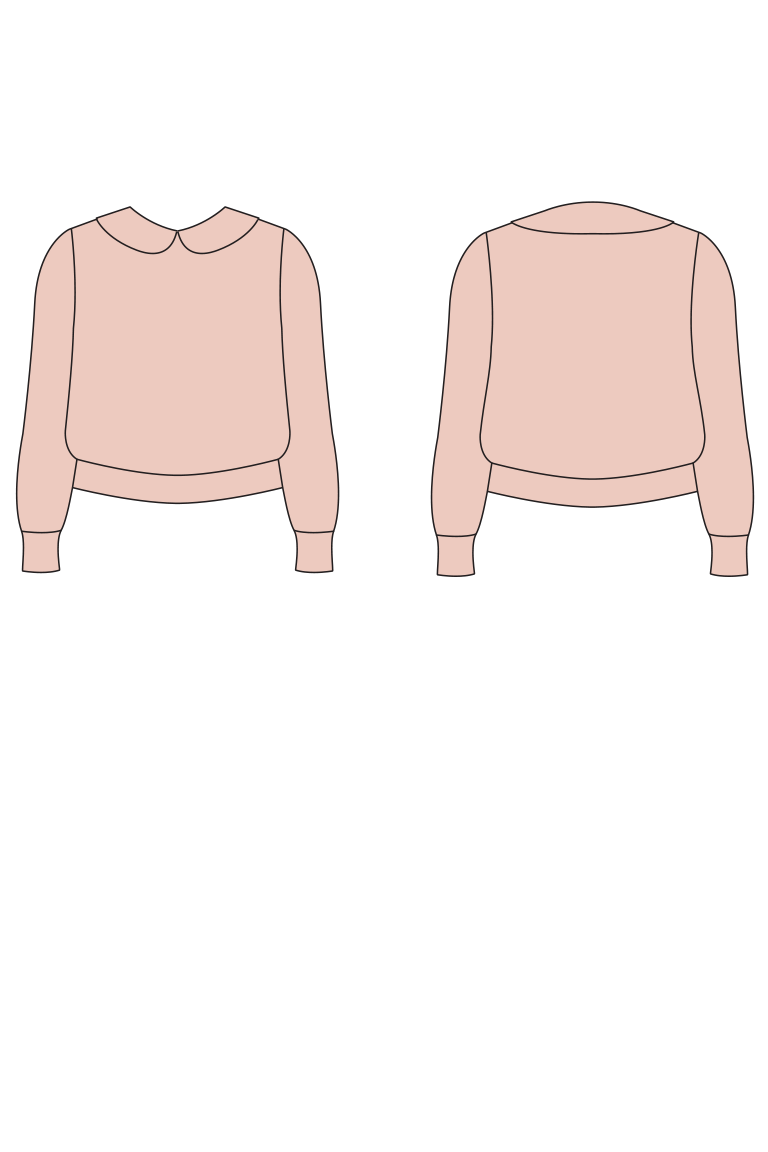The Thistle  Peter Pan Collar Sweater sewing pattern, from Seamwork