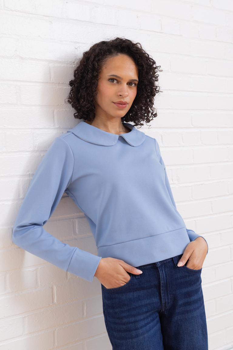 The Thistle  Peter Pan Collar Sweater sewing pattern, from Seamwork